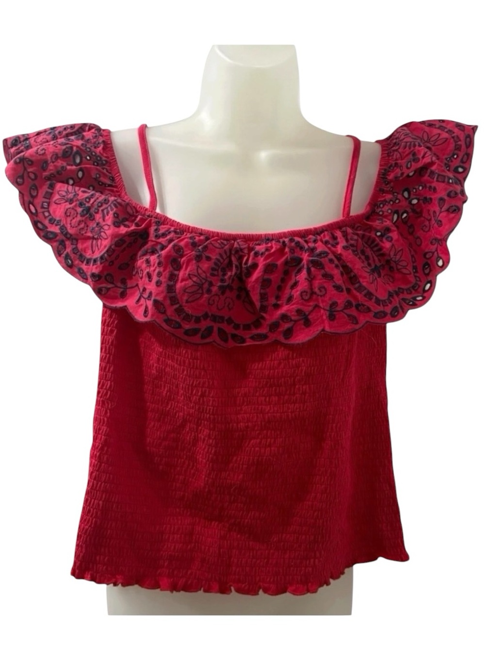 Paper Tee Embroidered Ruffle Camisole